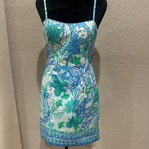 Lilly Pulitzer Turquoise and White Dress